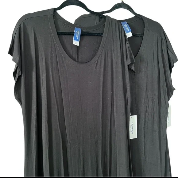 NWT Bundle of 2 Swimsuits For All Black Maxi Casual Dress Coverup size 2X - Picture 3 of 7